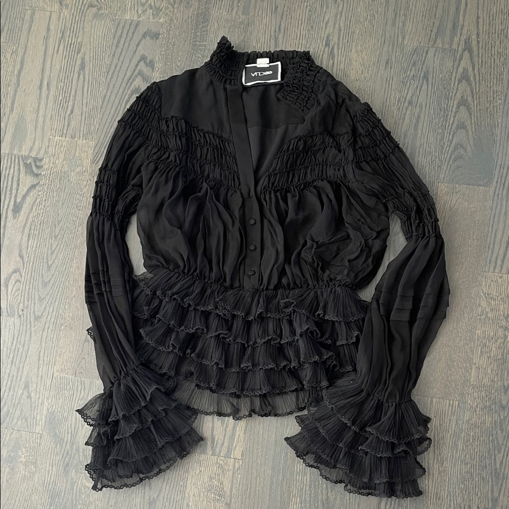 ALEXIS RARE Ruffle Smock Blouse - Picture 2 of 6